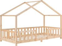 [en.casa] Kinderbed Treviolo huisbed 90x200 cm naturel