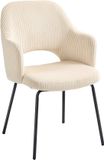 Homcom Eetkamerstoel Koord, Beige