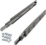 SOTECH 3 paar volledig uittrekbare Ladegeleiders KV-25-H35-L400-NF-MS 400 mm standaard uitvoering, draagvermogen 25 kg, lade-indeling incl. schroefset