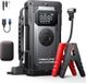TREKURE Beta06 Booster de démarrage avec compresseur d’air 150 psi, 5500 A de crête, batterie de secours portable 12 V, câbles de démarrage, lampe d’urgence et écran LCD pour tous véhicules essence et diesel jusqu’à 10 L