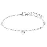 Lucardi Kinder Zilveren armband hartjes - Armband - 925 Zilver - Zilverkleurig - 20 cm