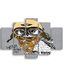 Homemania Wandafbeelding, vogelmotief, 5 dieren per woonkamer, meerkleurig, 95 x 0,3 x 60 cm, HM205MDF284, MDF