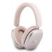 Casque sans fil ENC « Guess » avec logo doré en lettres cursives et finition métallisée - Rose