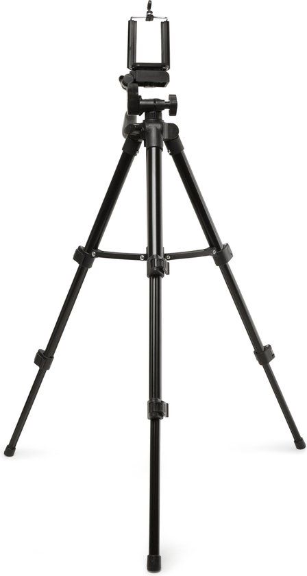 Kikkerland Tripod statief voor smartphone - Universele telefoonhouder - Inclusief ingebouwd waterpas