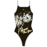 Turbo Maillot de bain Rouge, Blanc 2XL Femme