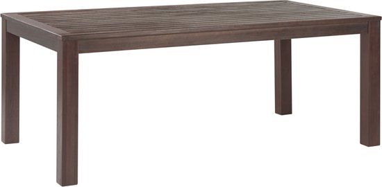 Beliani TUSCANIA - Tuin Eettafel - Rechthoek - Donkere Houtkleur - 180x100cm - Eucalyptushout