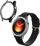 kwmobile 2x protection de bord de montre en plastique pour Xiaomi Watch 5 Housse de protection - Housse de protection pailletée noir / transparent