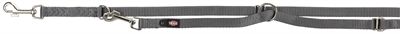 TRIXIE hondenriem premium verstelbaar nylon grafiet grijs - 2 m / 15 mm