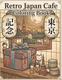 Retro Japan Cafe Coloring Book