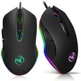 HXSJ Souris gaming ergonomique S500 RGB - Souris de bureau - 4 800 dpi