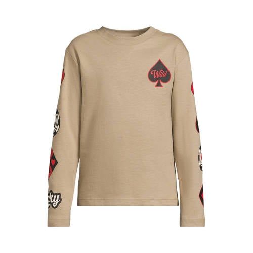 Coolcat longsleeve met printopdruk Royce beige