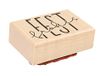 Rayher Stempel Vrolijk feest, 4x6cm, 29227000, houten stempel, 6