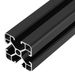 Set of 4 aluminum profiles 4040 with T-slot, 600 mm long, black
