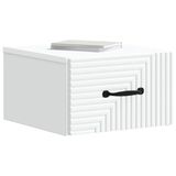 vidaXL Muurbevestigde Nachttafel Wit 2 stuks