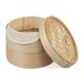 Relaxdays bamboe stoommandje, mandje om te stomen 2 etages, voor Dim Sum, rijst, stomer Ø 20,5 cm, natuur