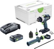 Festool TDC 18/4-Basic Perceuse sans fil 18 V 75 Nm sans balais + 1x Batterie 4,0 Ah + chargeur rapide + Systainer