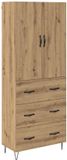vidaXL Highboard Artisan Eikenhout 69,5 x 34 x 180 cm