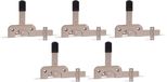Alberts 821203 DURAVIS® tuinpoortval, speciaal voor smalle houten frames, parelbeige duplex gecoat RAL 1035, plaat 120 x 50 mm, set van 5