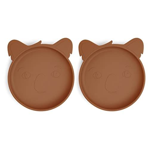 nuuroo - Akila silicone plate 2-pack - Caramel Café