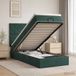 vidaXL Ottoman Bed with Mattress Dark Green 90 x 190 cm Velvet