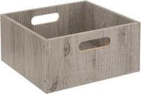 5five Opbergmand van hout - Grijs - 14 Liter - 31 x 31 x 15 cm