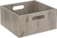5five Opbergmand van hout - Grijs - 14 Liter - 31 x 31 x 15 cm
