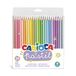 Carioca Pastel kleurpotloden, zeshoekig, wasbaar, voor kinderen, duurzaam, verschillende en heldere kleuren, gemakkelijk te slijpen, 24 stuks