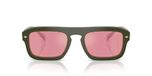 Vogue Vo 5620s Lunettes de soleil homme vert rectangulaire rouge 53mm