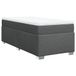 vidaXL Boxspring met matras, stof, donkergrijs, 90x200 cm