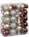Inge-glas Inge Christmas Kerstballen - 47 stuks - Kunststof - Bruin/Parel/Zilver