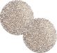 Krist+ Placemats - D38 cm - metallic koper - Set van 2x stuks - kunststof