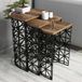 Moderne nesttafelset (3 stuks), walnoot en zwart, 100% melamine gecoat, metalen frame, 18 mm dik, stijlvol en functioneel voor thuis en op kantoor