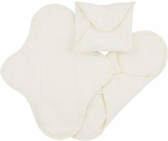 ImseVimse Wasbaar Maandverband - Normaal - Wit - 3 stuks