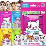 7DAYS Gift Set A Kit Of 4 Animal Masks Complex Care Perfect Pamper Gift Set of Animal Tissue Masks Pamper Gift Box For Women Girls And Teenagers