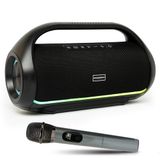 DYNASONIC S90 - Draagbare Bluetooth-luidspreker IPX7 waterdicht. Draadloze luidspreker. Geluidsspeler met ingebouwde LED-verlichting. Micro-SD, USB