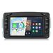 Mercedes Autoradio Android 15 (2+64 Go) pour Classe C W203/W208/W209 - 2DIN avec CarPlay sans fil, Android Auto, DAB+, GPS et commandes au volant