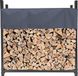 Wan GmbH Métal support de bois de chauffage pour extérieur 120 x 25 x 120 cm - Rangement de bois de chauffage de jardin avec housse de protection