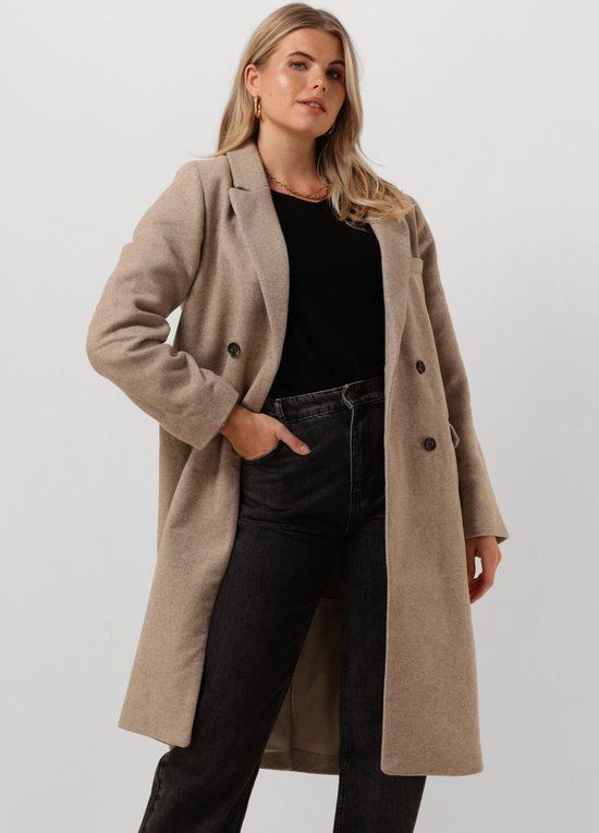 OBJECT Objblaza Coat 123 Mantel Dames - Beige - Maat 36