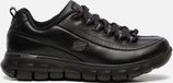 Skechers Dames Sure Track Trickel Zwarte Leren Veterschoenen Maat 41