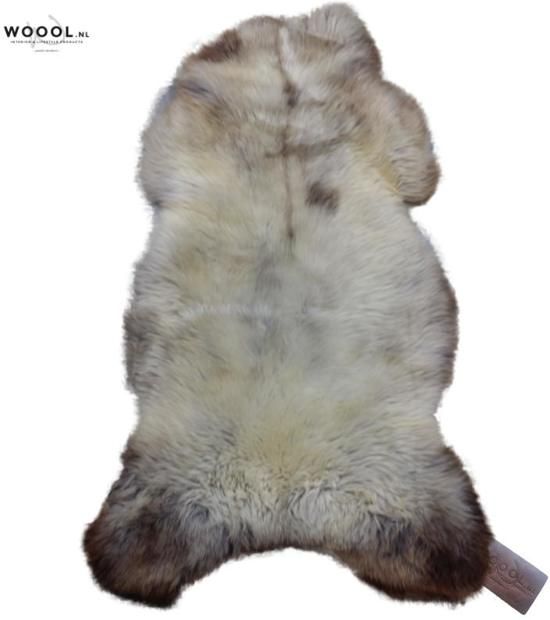 WOOOL Schapenvacht Multi-Color XL (120cm) - Schapenvacht 100% Echt - Melange Vloerkleed (nr.693) - Grijs