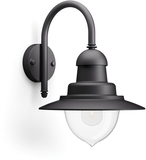 Philips myGarden Raindrop Outdoor Wall Light - Black - E27 - IP44