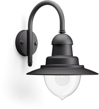 Philips myGarden Raindrop Outdoor Wall Light - Black - E27 - IP44