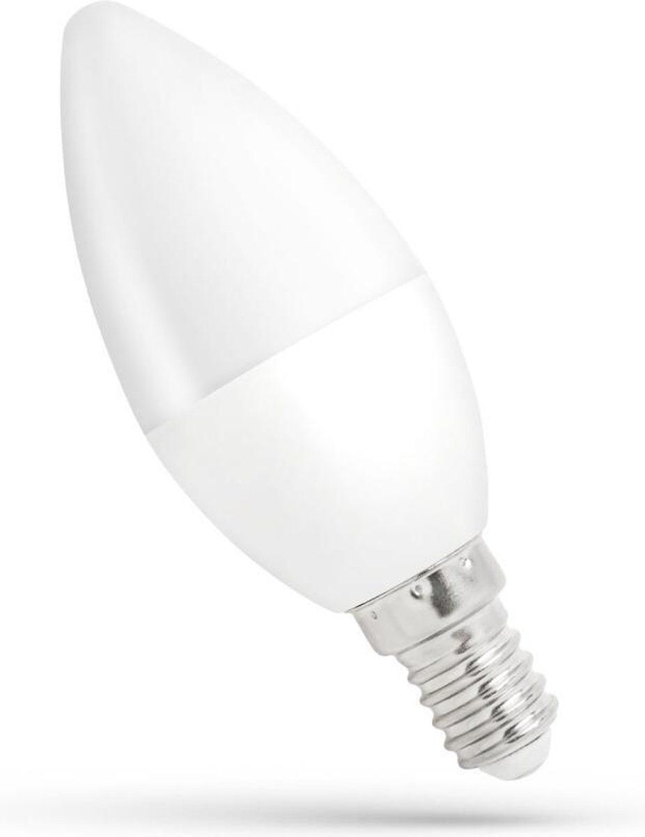 SpectrumLED LED kaarslamp E14 C37 - 6W vervangt 46W - 3000K warm wit licht