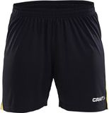 Craft Progress Contrast Short Dames - Zwart / Geel | Maat: XS