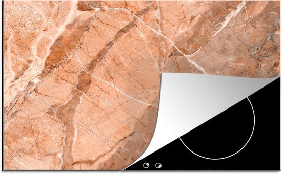 KitchenYeah® Inductie beschermer 77x51 cm - Graniet print - Inductie kookplaat accessoire