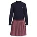 Like Flo plissé midi jurk met glitters - marineblauw/paars
