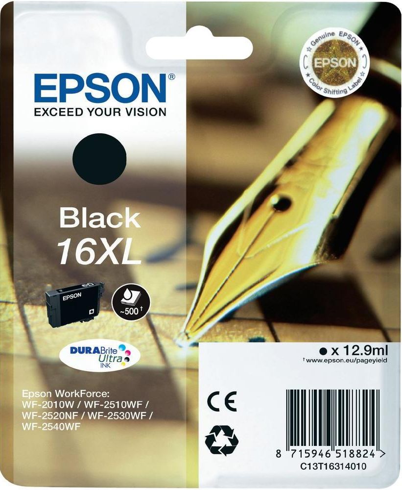 Epson 16XL Black Ink Cartridge - DURABrite Ultra - Singlepack