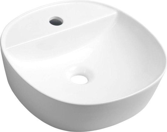 Sapho Lugano Ronde Opzet Wastafel - 41cm - Keramiek - Wit