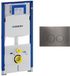Geberit Duofix Element - UP320 - QeramiQ metal bedieningsplaat - wand - 112cm - ronde knoppen - metaal gunQeramiQ metal - geborsteld gunmetal antraciet