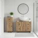 Maison Exclusive Ensemble de deux meubles de salle de bain exclusifs, en bois de chêne "Artisan